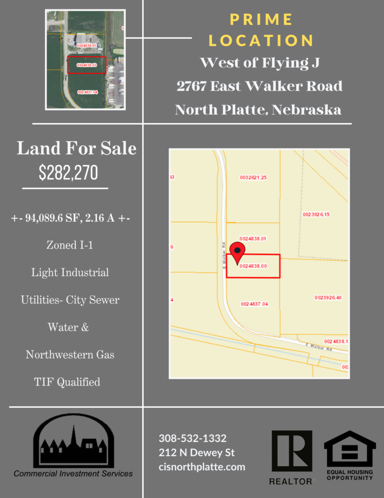 2767 E Walker Road, a lucrative industrial land opportunity in North Platte, Nebraska