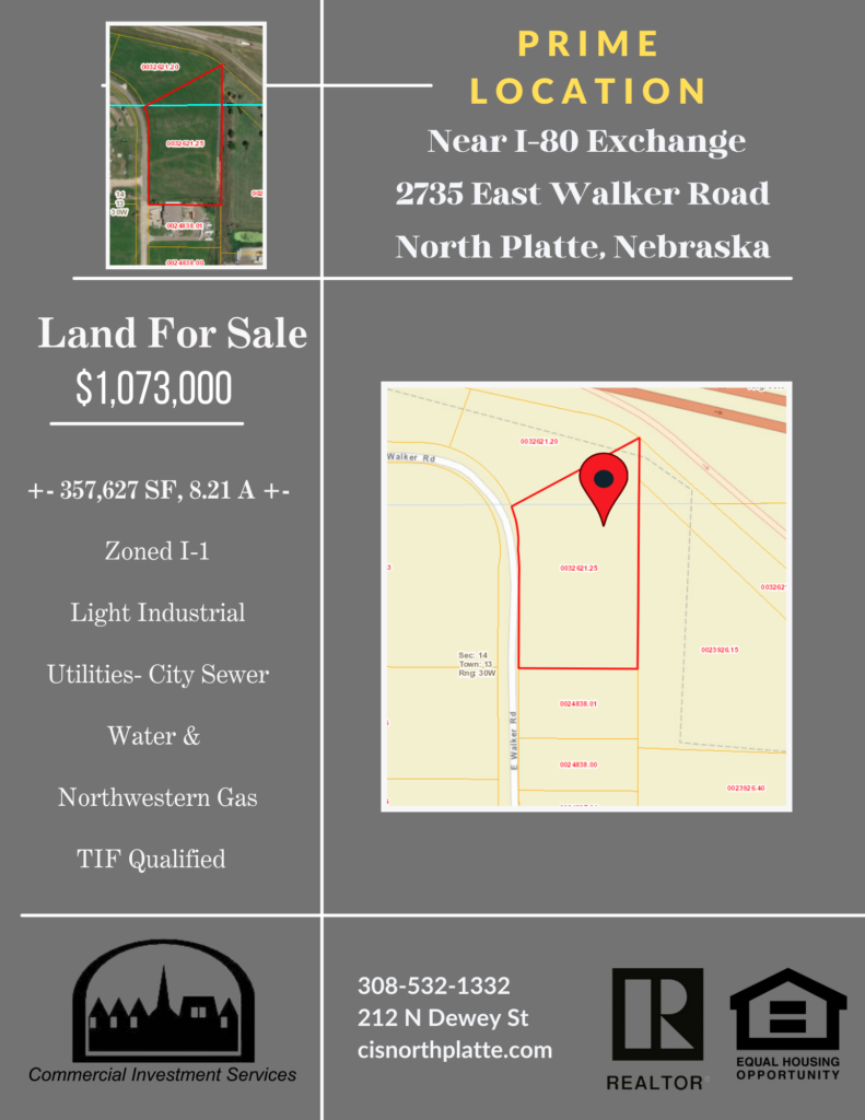 Commercial Land Near Interstate Exit - 2735 E Walker Road, North Platte, NE 69101